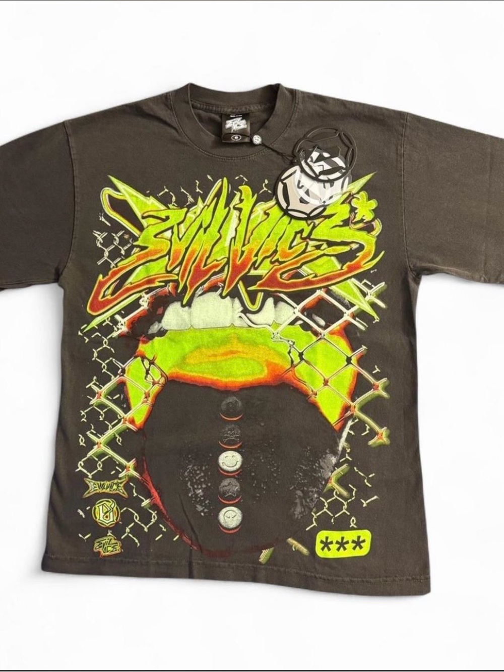 Evil Vice Trip Tee (Dark Grey) Size S “NWT”